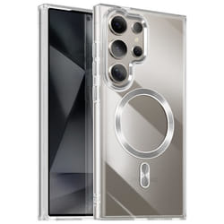 Coque MagSafe - Samsung - Galaxy S24 Ultra - Dos Cristal Color - Argent - Anti-jaunissement