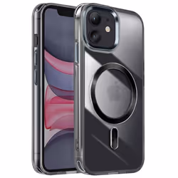 Coque MagSafe - Non spécifié - iPhone 11 - Dos Cristal Color - Noir - Anti-jaunissement
