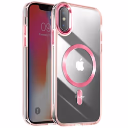 Coque MagSafe - Cristal Color - Rose Champagne - iPhone XS/X - Anti-jaunissement - Élégante