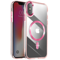 Coque MagSafe - Cristal Color - Rose Champagne - iPhone XS/X - Anti-jaunissement - Élégante