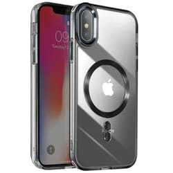 Coque MagSafe - Cristal Color - Noir - iPhone XS/X - Dos rigide - Anti-jaunissement