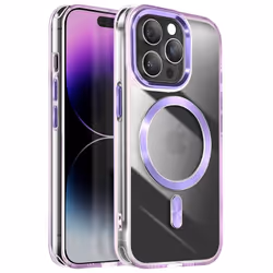 Coque MagSafe - Non spécifié - iPhone 14 Pro Max - Dos Cristal Color - Violet - Anti-jaunissement