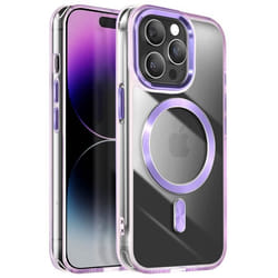 Coque MagSafe - Non spécifié - iPhone 14 Pro Max - Dos Cristal Color - Violet - Anti-jaunissement