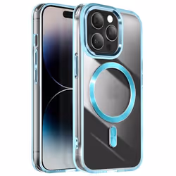 Coque - iPhone 14 Pro Max - MagSafe - Cristal Color - Bleu - Anti-jaunissement