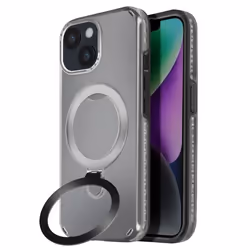 Coque Antichoc - MagSafe - iPhone 14 et 13 - Noir - Support Pliable - Bimatière