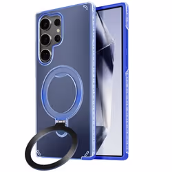 Coque MagSafe - Samsung - Galaxy S24 Ultra - Antichoc - Support Pliable - Bleu