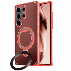 Coque MagSafe - Samsung - Galaxy S24 Ultra - Antichoc - Support Pliable - Rouge