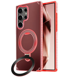 Coque MagSafe - Samsung - Galaxy S24 Ultra - Antichoc - Support Pliable - Rouge