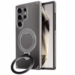 Coque MagSafe - Samsung - Galaxy S24 Ultra - Antichoc - Support Pliable - Noir