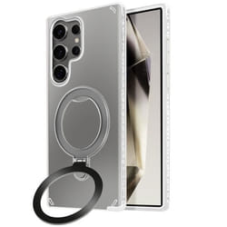 Coque MagSafe - Samsung - Galaxy S24 Ultra - Antichoc - Support Pliable - Blanc