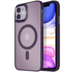 Coque - MagSafe - iPhone 11 - Dos Mat Givré - Contour Souple - Bords Caméra Surélevés