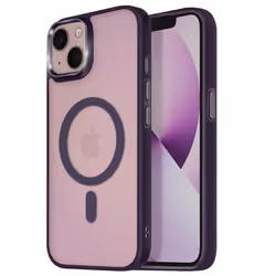 Coque - MagSafe - iPhone 13 - Dos Mat Givré - Contour Souple - Violet