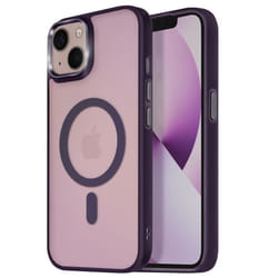 Coque - MagSafe - iPhone 13 - Dos Mat Givré - Contour Souple - Violet