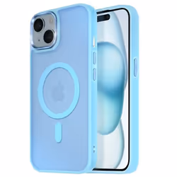 Coque MagSafe - Frost Color - iPhone 15 Plus/14 Plus - Dos Mat Givré - Contour Souple - Antitrace