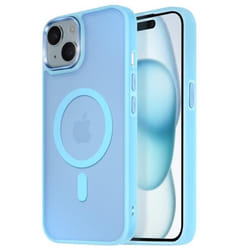 Coque MagSafe - Frost Color - iPhone 15 Plus/14 Plus - Dos Mat Givré - Contour Souple - Antitrace