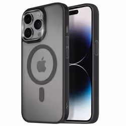 Coque MagSafe - Frost Color - iPhone 14 Pro Max - Dos Mat Givré - Contour Noir - Antitrace