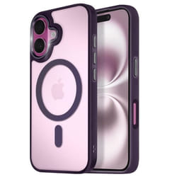 Coque - MagSafe - iPhone 16 Plus - Dos Mat Givré - Contour Souple - Bords Caméra Surélevés