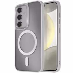 Coque - MagSafe - Samsung Galaxy S24/S25 - Dos Mat Givré - Contour Souple - Protection Antichoc