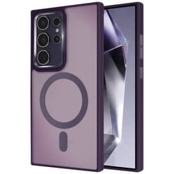 Coque MagSafe - Samsung - Galaxy S24 Ultra - Dos Mat Givré - Contour Souple - Violet
