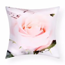 Housses de coussin - AVIZAR - Lot de 2 - 40x40 cm - Motif Rose - Style Classique