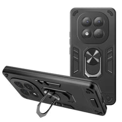 Coque pour smartphone - Xiaomi - Redmi Note 14 Pro/Pro Plus - Antichoc - Anneau rotatif 360° - Noir