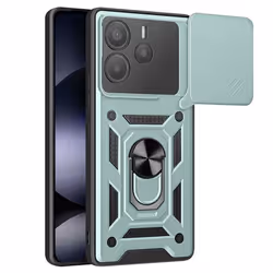 Coque pour Xiaomi Redmi Note 14 5G - Vert Pâle - Antichocs - Bague Magnétique - Protection Caméra