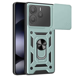 Coque pour Xiaomi Redmi Note 14 5G - Vert Pâle - Antichocs - Bague Magnétique - Protection Caméra