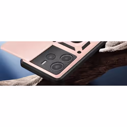 Coque pour Xiaomi Redmi Note 14 5G - Bague Magnétique - Protection Caméra - Rose Champagne - Antichocs
