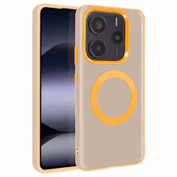 Coque pour Xiaomi Redmi Note 14 5G - MagSafe - Antichoc - Qualité Militaire - Orange - Rigide
