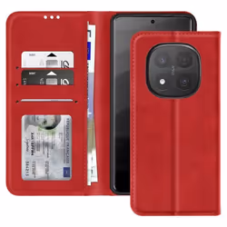 Housse pour smartphone - Xiaomi - Redmi Note 14 Pro/Pro Plus - Portefeuille - Support - Rouge