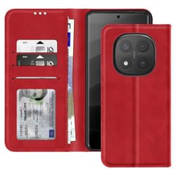 Housse pour smartphone - Xiaomi - Redmi Note 14 Pro/Pro Plus - Portefeuille - Support - Rouge