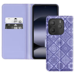 Étui Portefeuille - Xiaomi - Redmi Note 14 5G - Simili cuir - Support vidéo - Violet