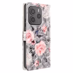 Étui pour smartphone - AVIZAR - Xiaomi Redmi Note 14 5G - Portefeuille - Support vidéo - Gris