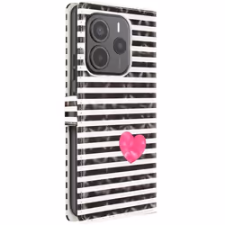 Étui Portefeuille - Xiaomi - Redmi Note 14 5G - Simili cuir - Support vidéo - Noir