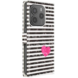 Étui Portefeuille - Xiaomi - Redmi Note 14 5G - Simili cuir - Support vidéo - Noir