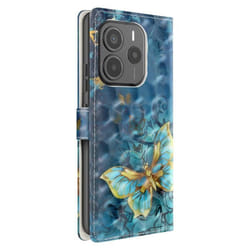 Étui Portefeuille - Xiaomi - Redmi Note 14 5G - Simili cuir - Support vidéo - Bleu