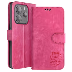 Étui Portefeuille - Xiaomi - Redmi Note 14 5G - Fuchsia - Support Vidéo - Simili Cuir
