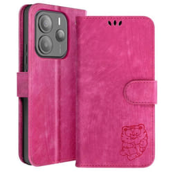 Étui Portefeuille - Xiaomi - Redmi Note 14 5G - Fuchsia - Support Vidéo - Simili Cuir