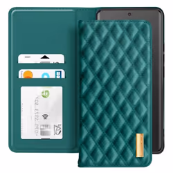 Étui Portefeuille - Xiaomi - Redmi Note 14 Pro/Pro Plus - Motif Losange - Silicone Gel - Fermeture Magnétique