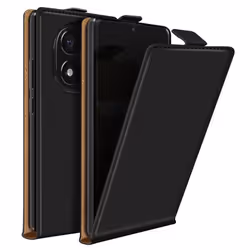 Étui Clapet Vertical - AVIZAR - Redmi Note 14 Pro/Pro Plus - Cuir Noir - Rangement Carte - Rabat Magnétique