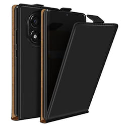 Étui Clapet Vertical - AVIZAR - Redmi Note 14 Pro/Pro Plus - Cuir Noir - Rangement Carte - Rabat Magnétique