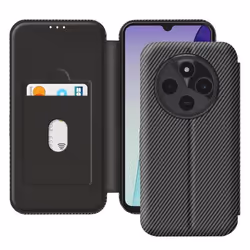 Étui Carbone pour Xiaomi Redmi 14C Porte-Carte Anti-RFID Support Noir