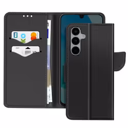 Étui pour Samsung Galaxy A16 - Fancy - Noir - Protection intégrale - Fonction support - Languette magnétique