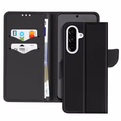 Étui pour Samsung Galaxy A36 - Fancy - Noir - Protection intégrale - Fonction support - Languette magnétique