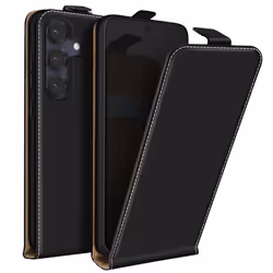 Housse Clapet Vertical - Samsung - Galaxy S25 - Simili cuir - Rangement carte - Noir