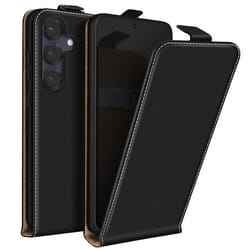 Housse Clapet Vertical - Samsung - Galaxy S25 - Simili cuir - Rangement carte - Noir