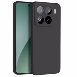 Coque - Xiaomi - 15 Pro - Silicone Souple - Mat Noir - Protection Anti-Traces