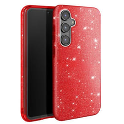 Coque à Paillettes - Samsung - Galaxy S23 FE - Antichoc - Rouge - Design Chic