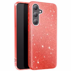 Coque - Samsung - S24 Plus/S25 Plus - Silicone Ultra Fin - Paillette Rouge - Design Glamour
