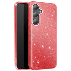 Coque - Samsung - S24 Plus/S25 Plus - Silicone Ultra Fin - Paillette Rouge - Design Glamour